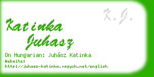 katinka juhasz business card
